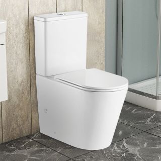 Унитаз-компакт Azario Vetro AZ-2149-UQ безободковый в комплекте с бачком и быстросъемным сиденьем микролифт